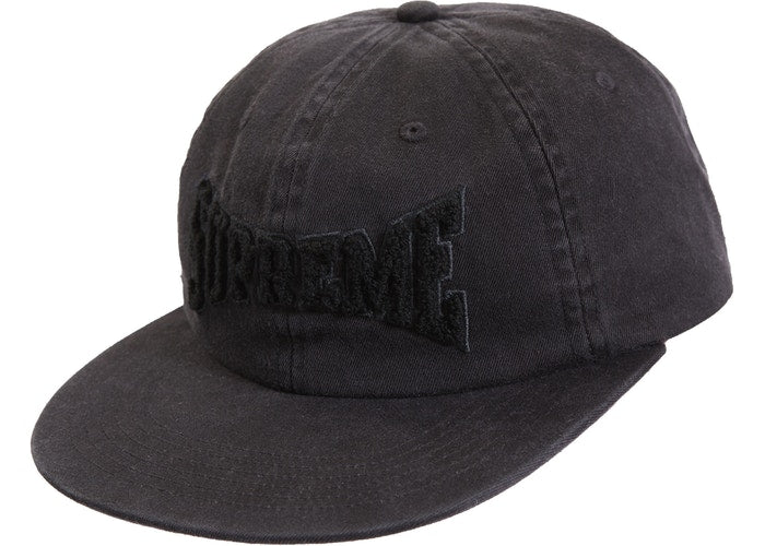 Supreme Chenille Logo 6-Panel- Black
