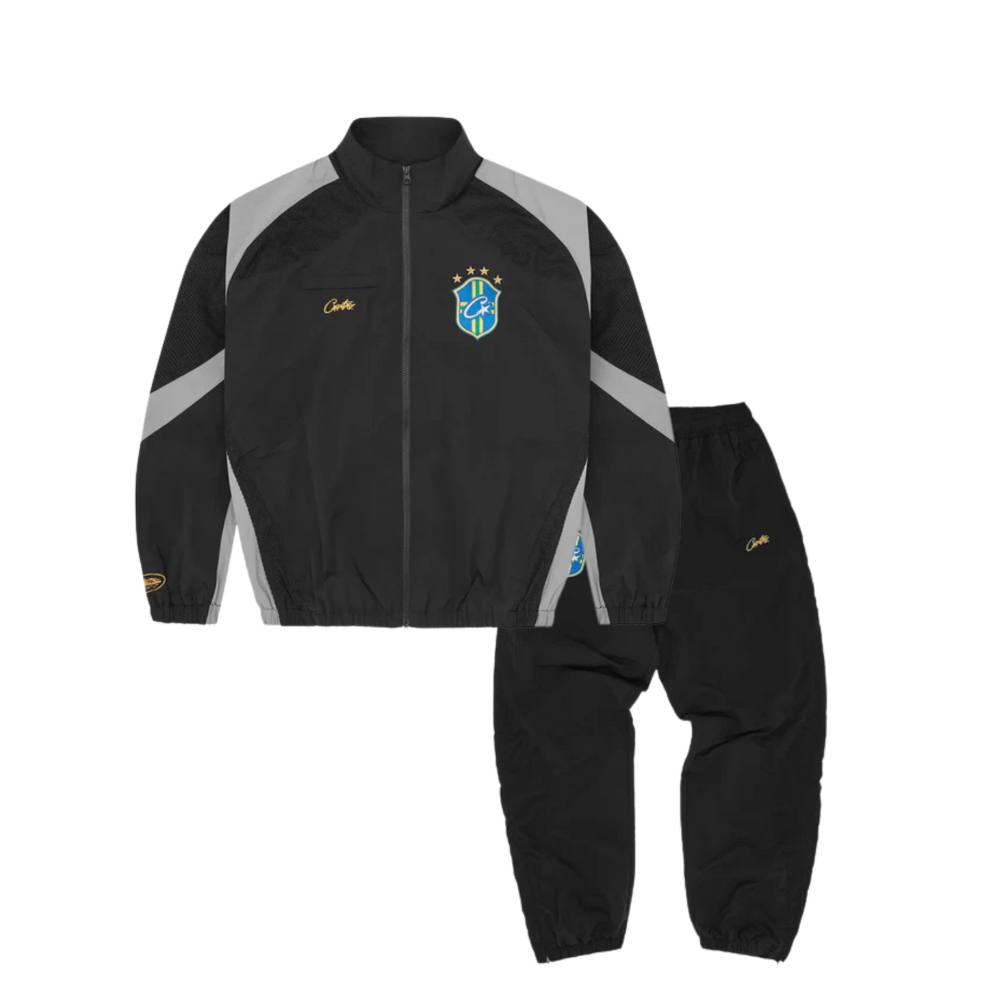 Corteiz Brasil Olympic Shuku Tracksuit Black/Grey