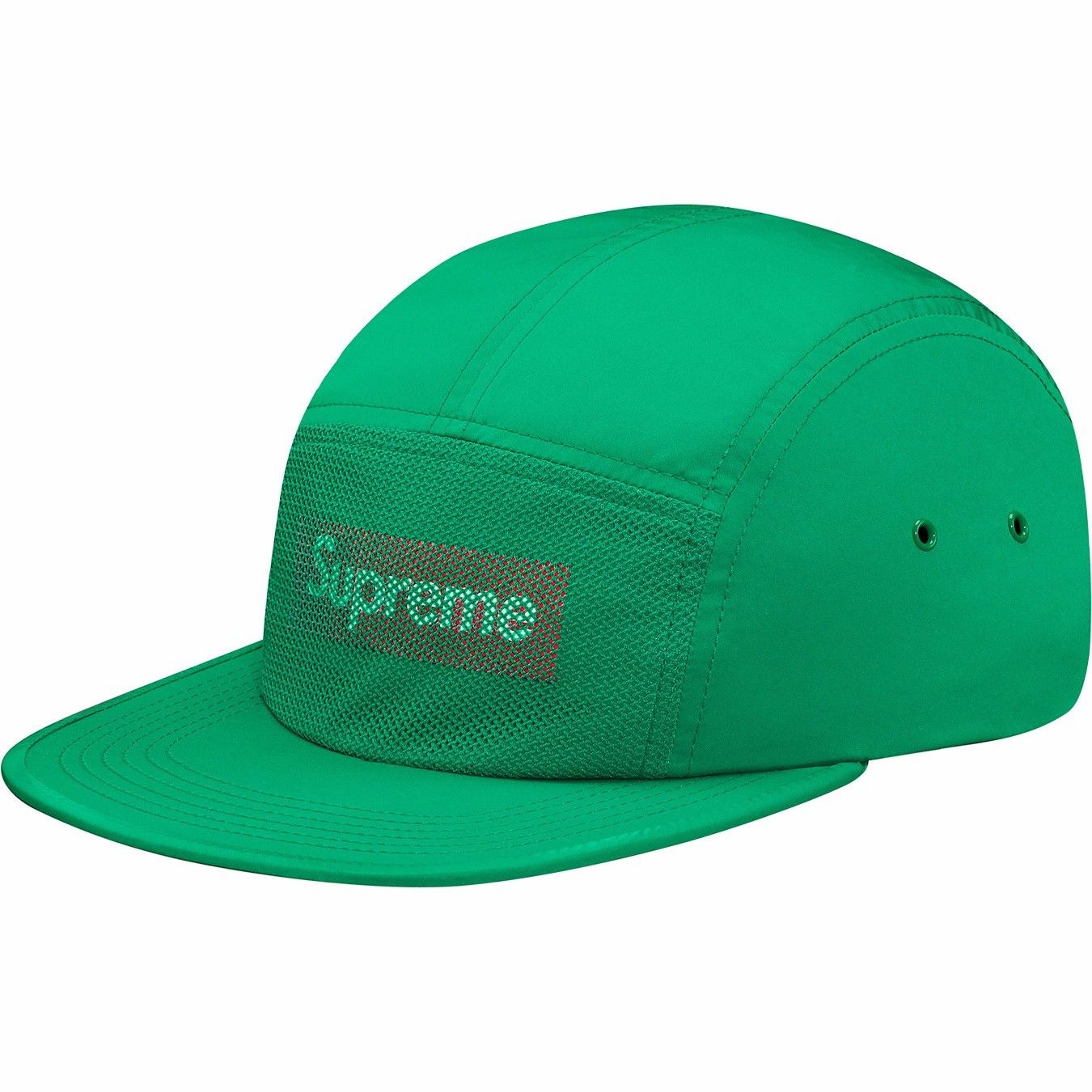 Supreme Front panel mesh camp cap - Green