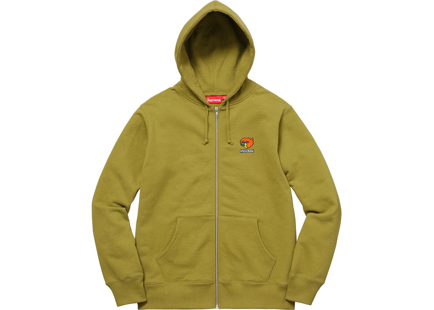 Supreme Gonz Ramm Zip Up Sweatshirt- Moss Green