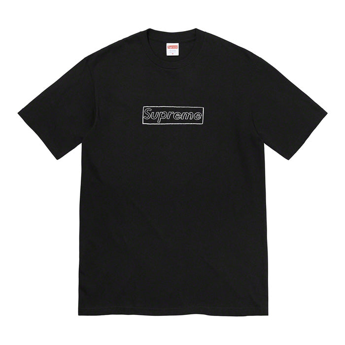 Supreme KAWS Chalk Logo Tee- Black