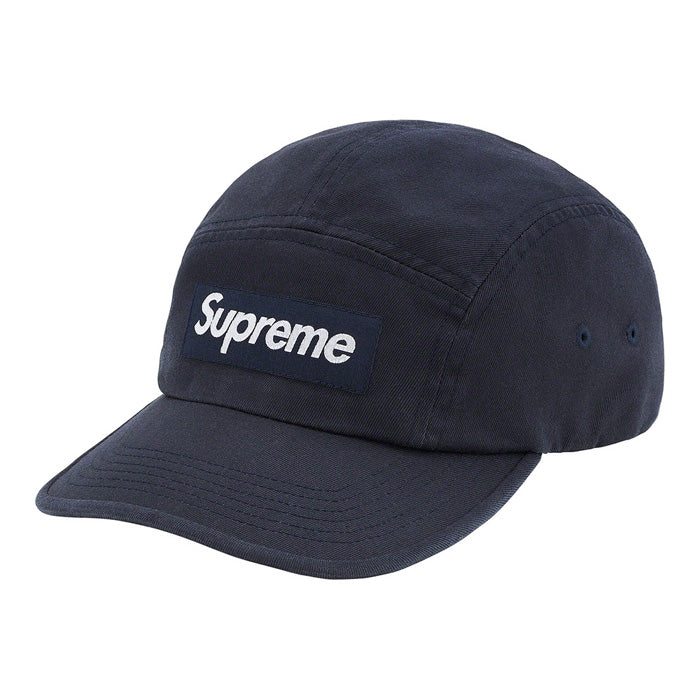 Supreme Washed Chino Twill Camp Cap (SS21)- Navy