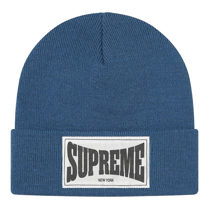 Supreme Woven Label Beanie- Slate