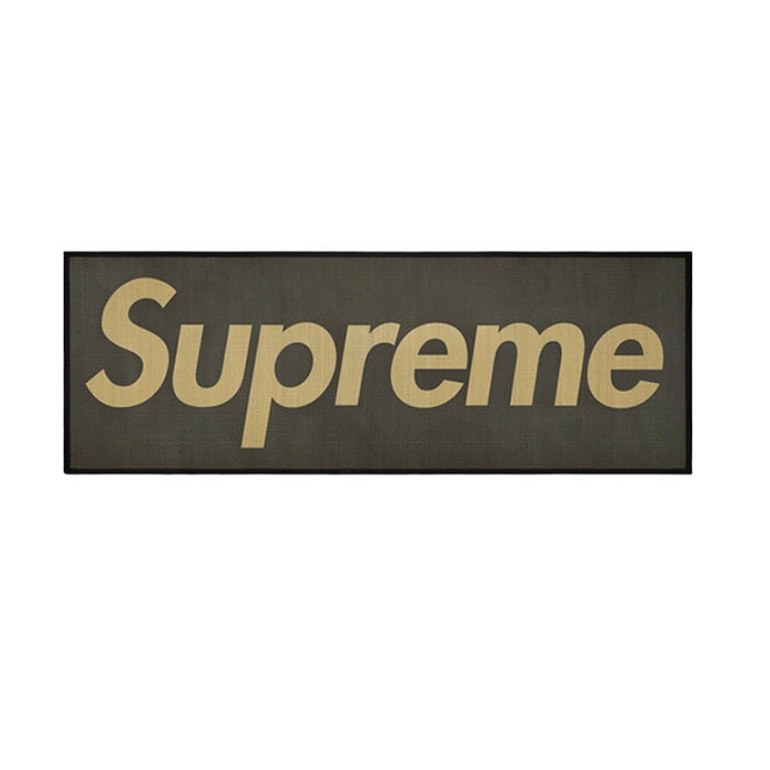 Supreme Woven Straw Mat- Black