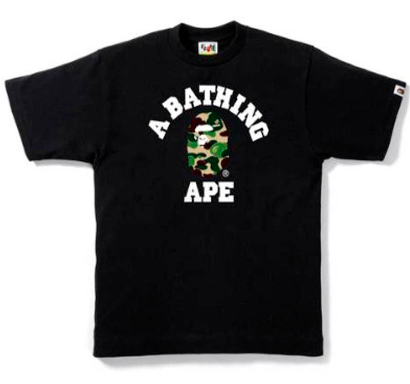 Bape ABC Camo Ape Head Tee- Black