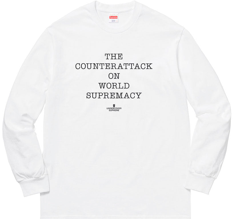 Supreme UNDERCOVER/Public Enemy Counterattack L/S Tee- White