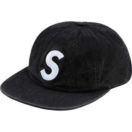 Supreme Washed Chambray S Logo 6-Panel- Black