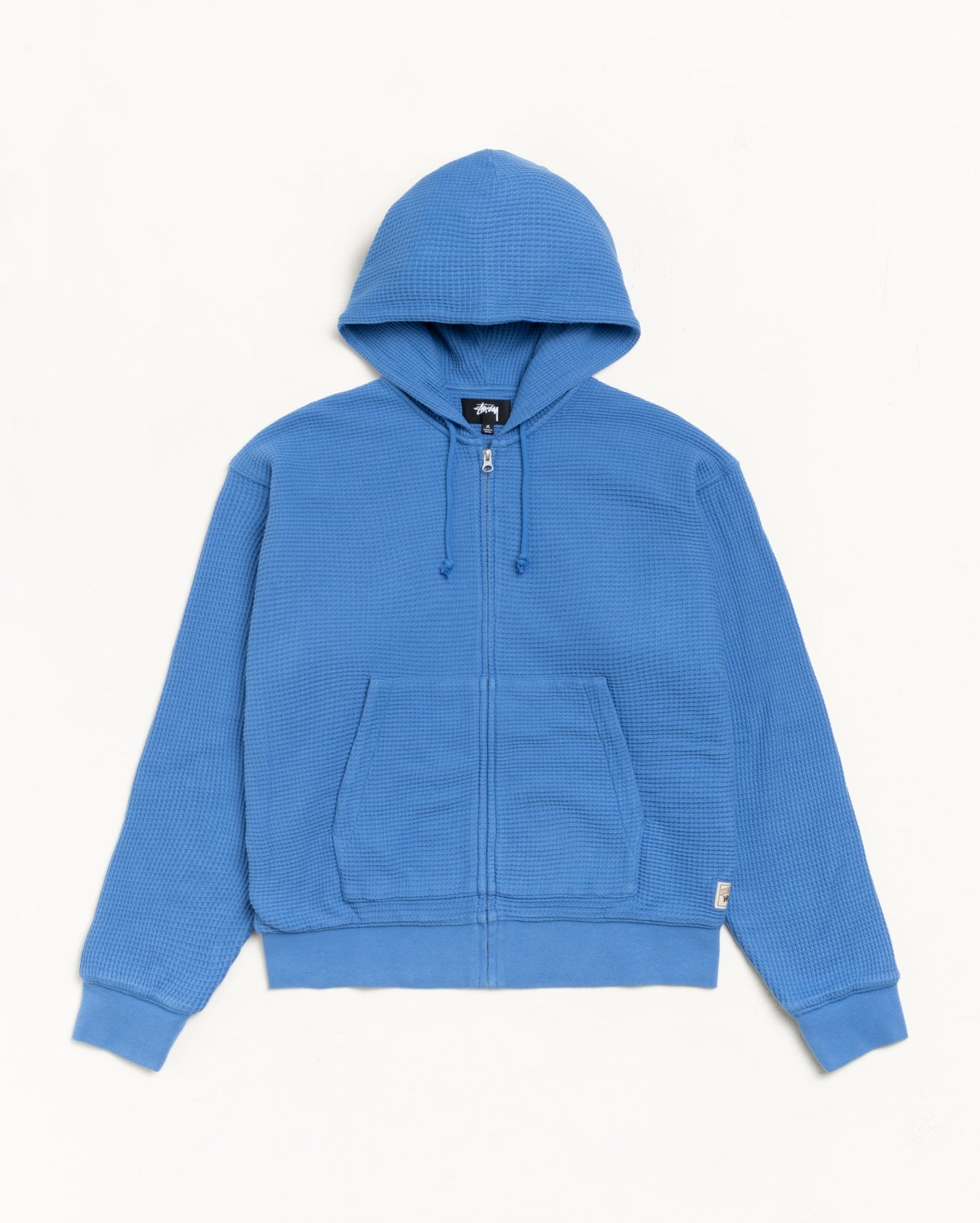 DOUBLE LAYER WAFFLE ZIP HOODIE