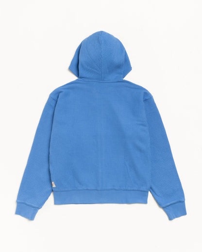 DOUBLE LAYER WAFFLE ZIP HOODIE