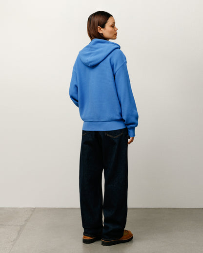 DOUBLE LAYER WAFFLE ZIP HOODIE