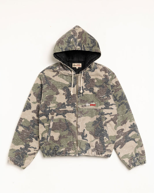 WORK JACKET CAMO CANVAS NEEDLEPUNCH