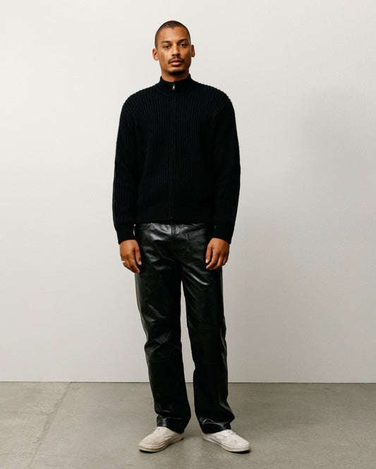 LAMBS WOOL ZIP SWEATER