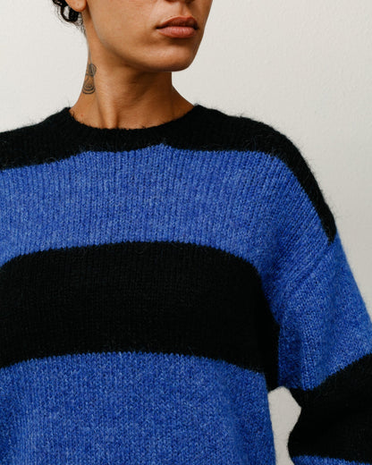 MOHAIR STRIPE SWEATER