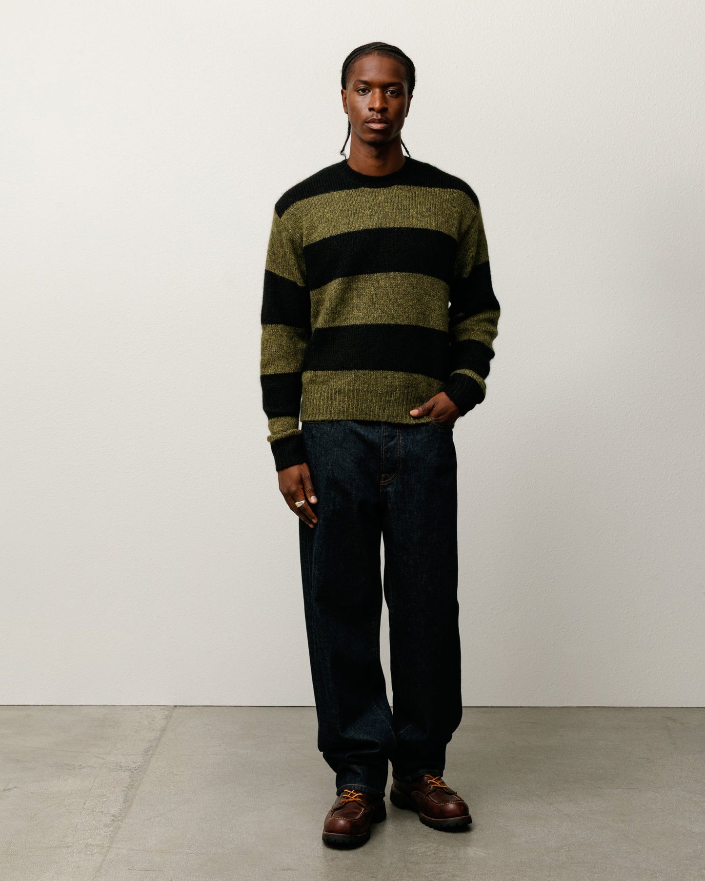 MOHAIR STRIPE SWEATER