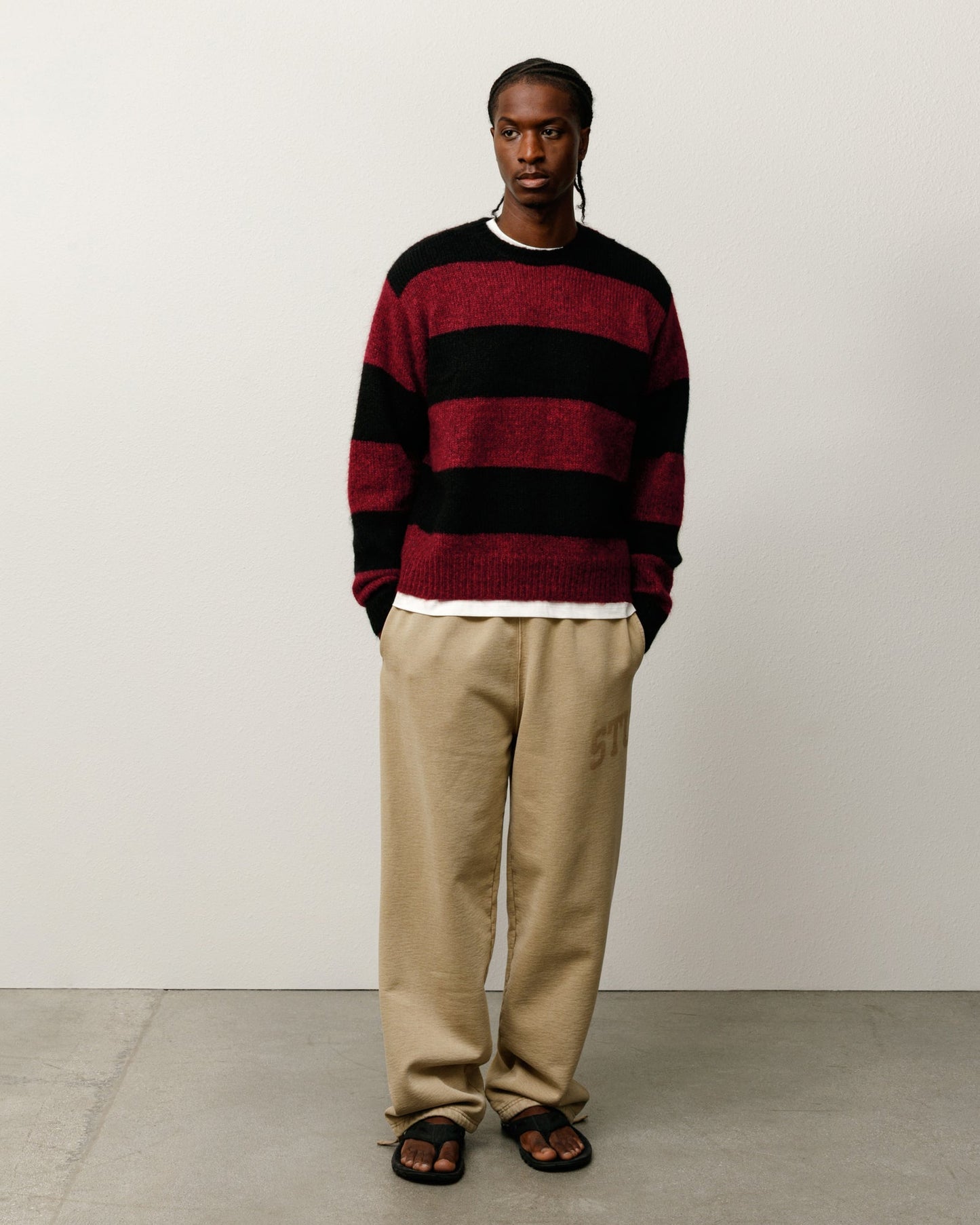 MOHAIR STRIPE SWEATER