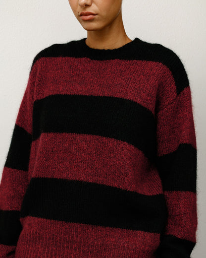 MOHAIR STRIPE SWEATER