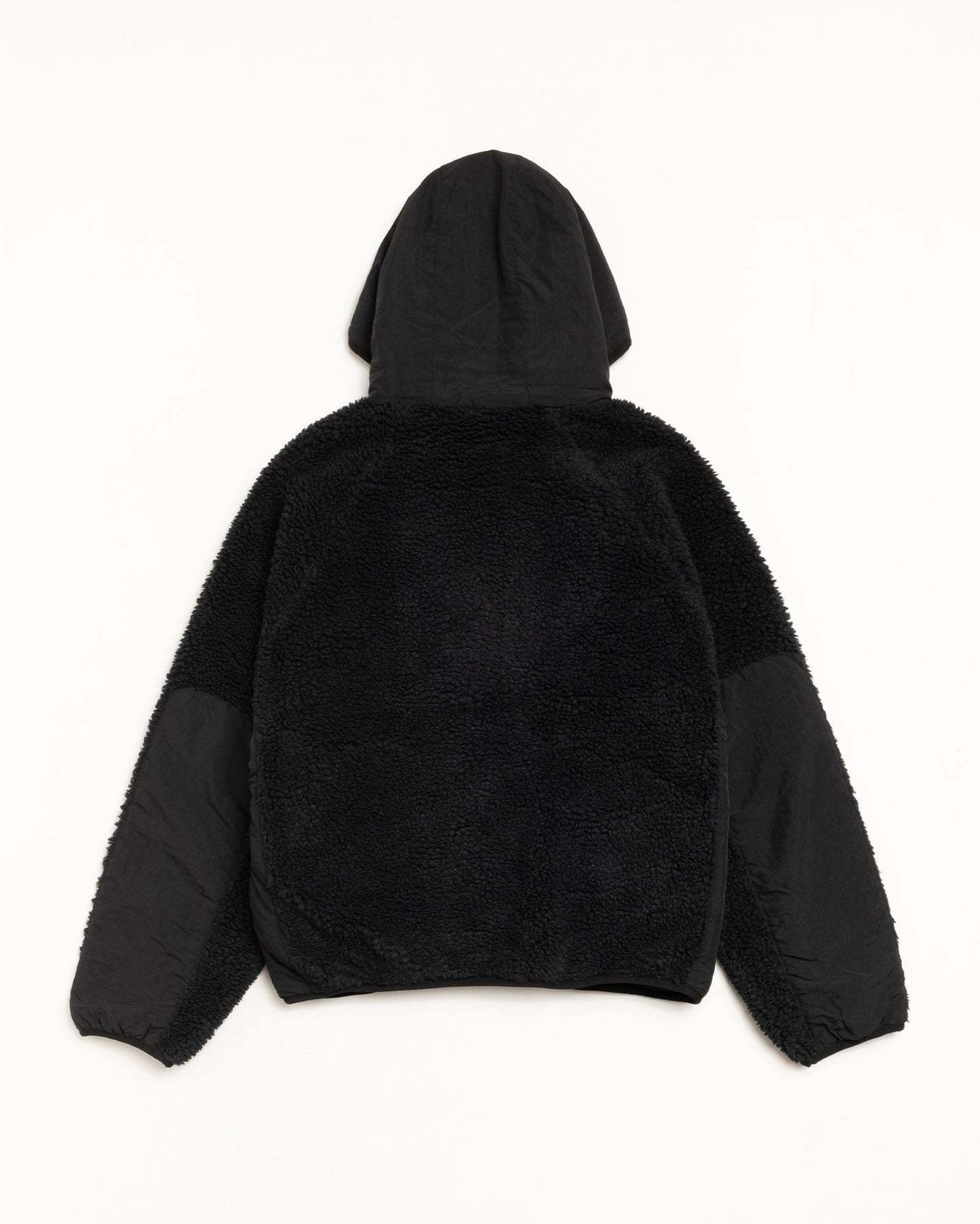 SHERPA PANELED HOODED JACKET