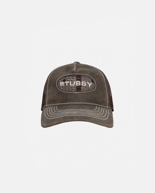LOW PRO TRUCKER CUT-OUT LEATHER SNAPBACK