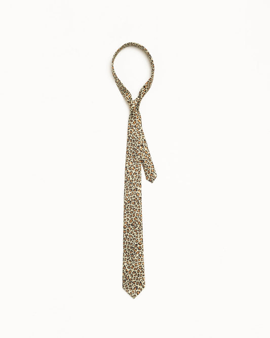 JACQUARD LEOPARD TIE