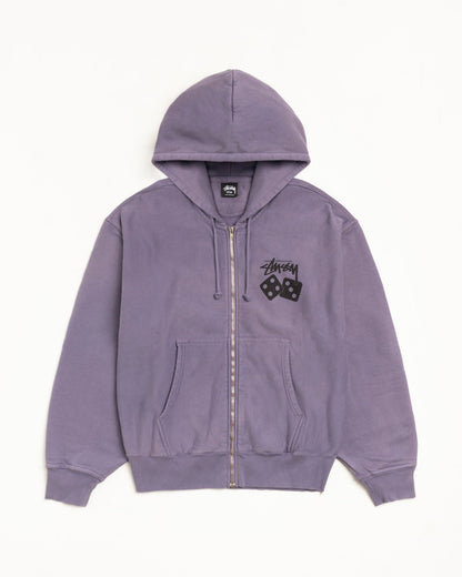 DICE ZIP HOODIE PIGMENT DYED