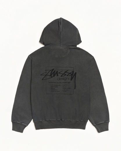 MODERN AGE ZIP HOODIE PIGMENT DYED