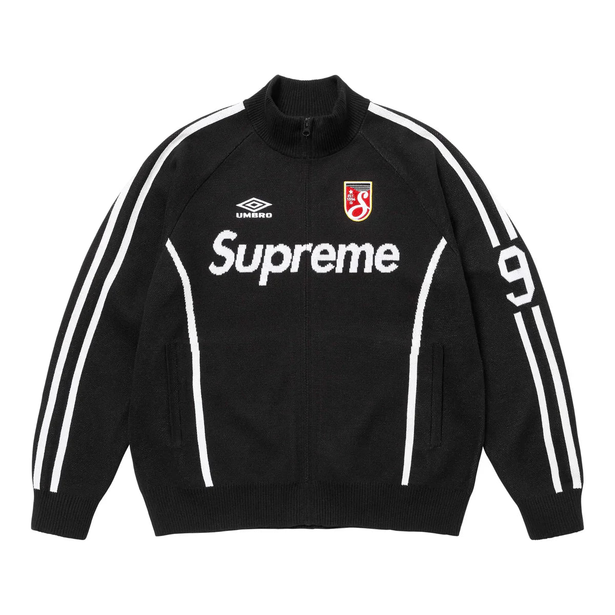 Supreme Umbro Zip Up Sweater Black