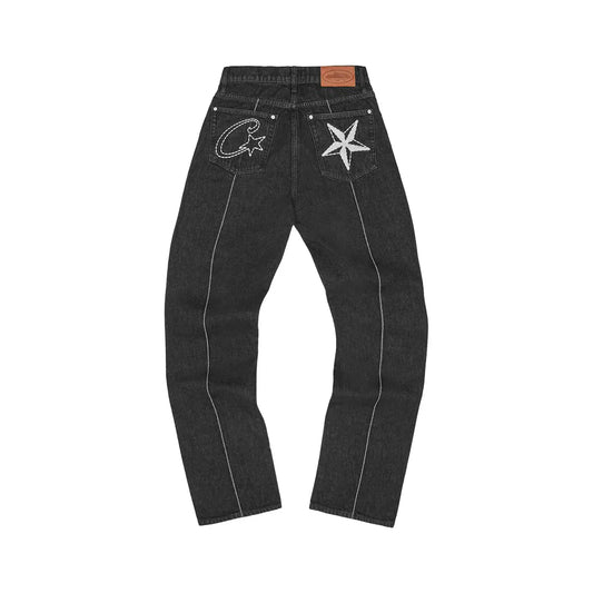 Corteiz C-Star Denim Jeans Black