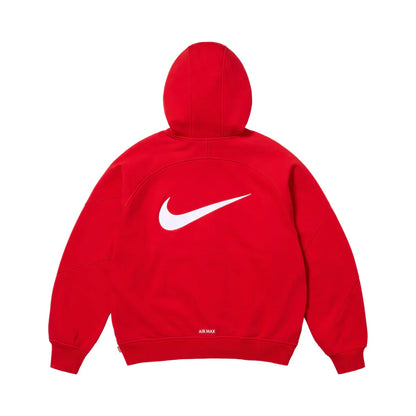 Supreme x Nike Zip Up Hooded Sweatshirt Red