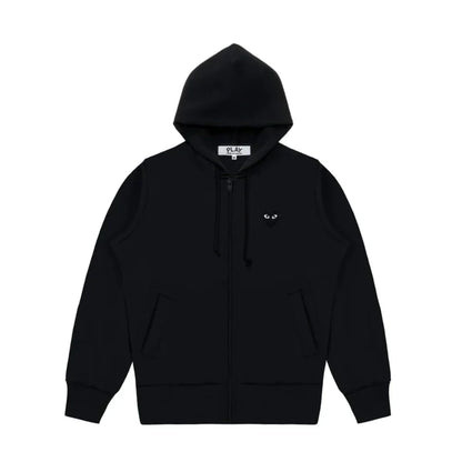 Comme des Garcons Play Big Black Heart Zip Up Hoodie Black