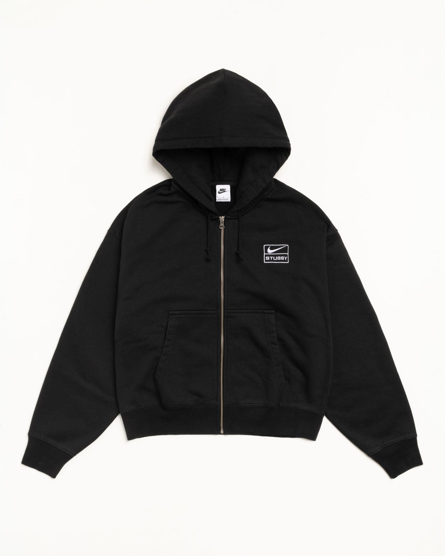 STÜSSY & NIKE STONE WASHED FLEECE ZIP HOODIE
