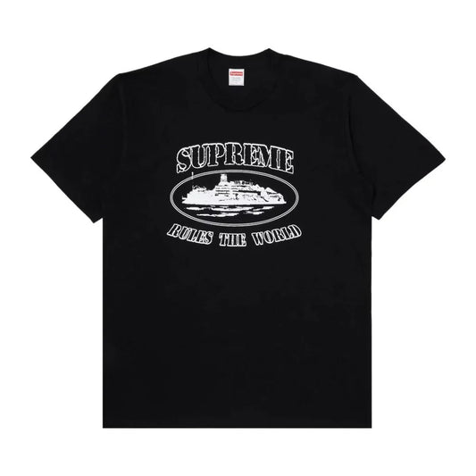 Supreme Corteiz Rules The World Tee Black