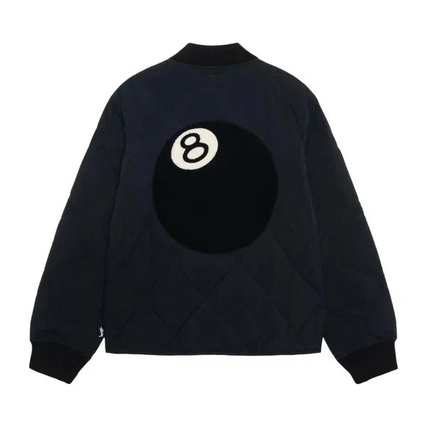 Stussy 8 Ball Quilted Liner Jacket Black