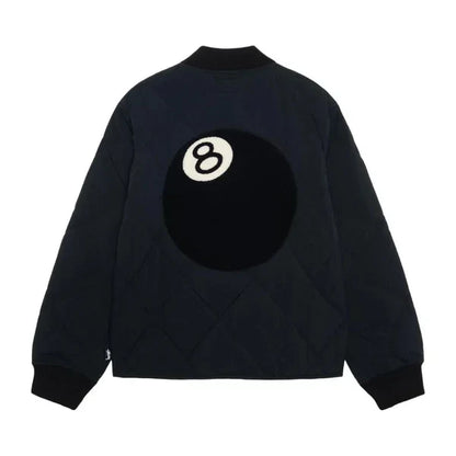 Stussy 8 Ball Quilted Liner Jacket Black