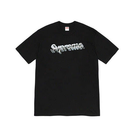 Supreme Chrome Logo Tee- Black