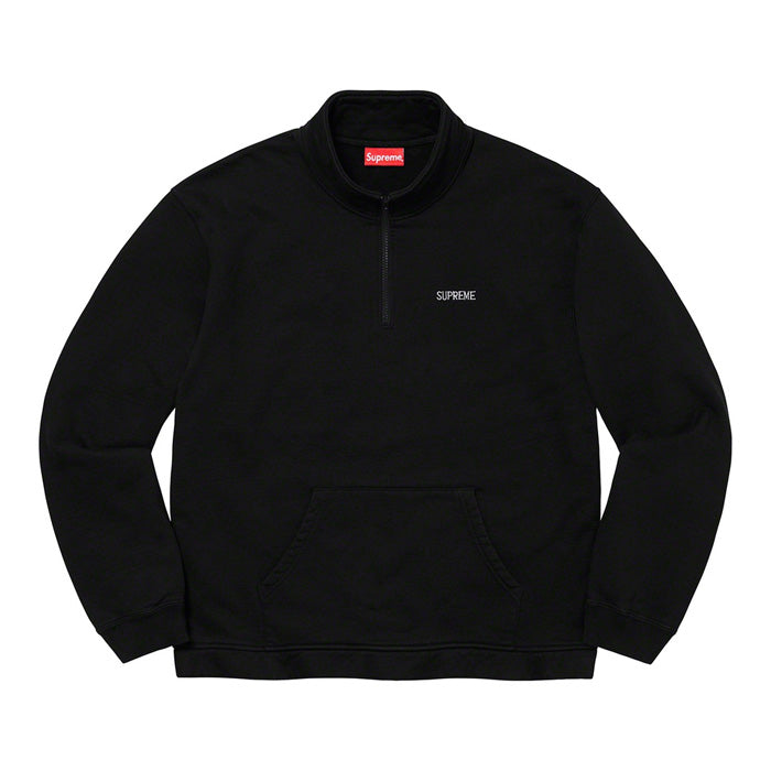 Supreme Cross Half Zip Sweatshirt- Black