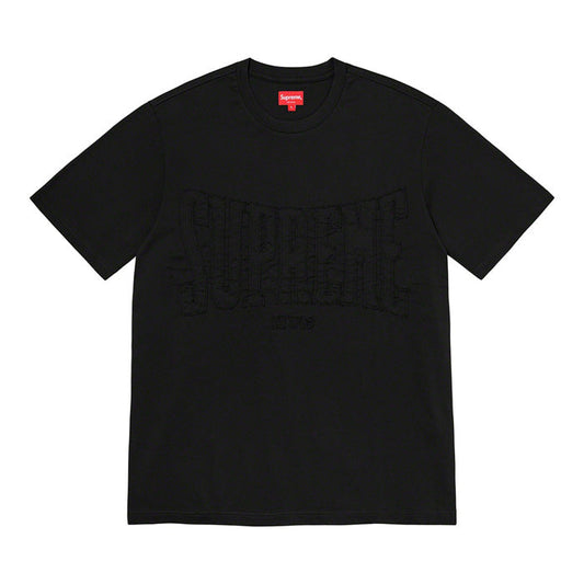 Supreme Cutout Logo S/S Top- Black