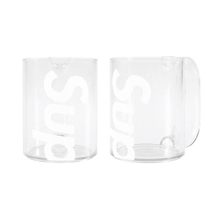 Supreme Heller Mugs (Set of 2)- Clear