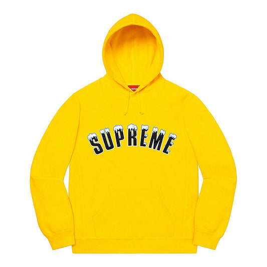 Supreme Icy Arc Hooded Sweatshirt- Yellow