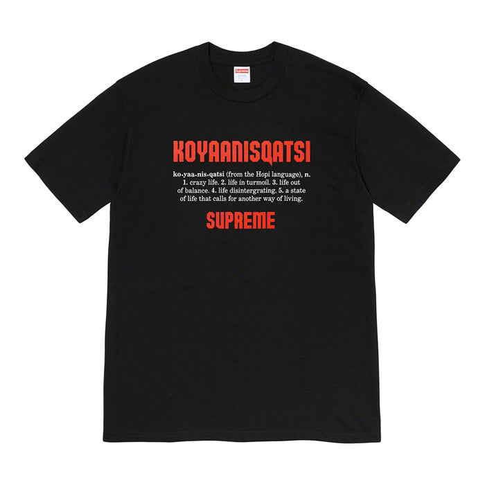 Supreme Koyaanisqatsi Tee- Black