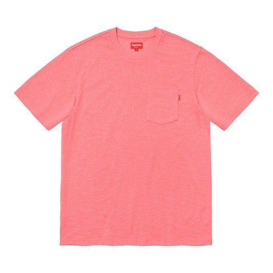 Supreme S/S Pocket Tee (FW20)- Heather Coral