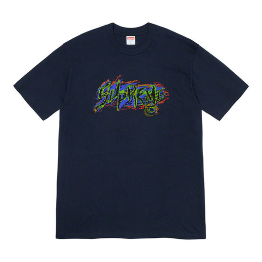 Supreme Scratch Tee- Navy