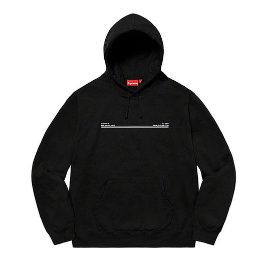 Supreme Shop Hooded Sweatshirt- NY Bowery Black