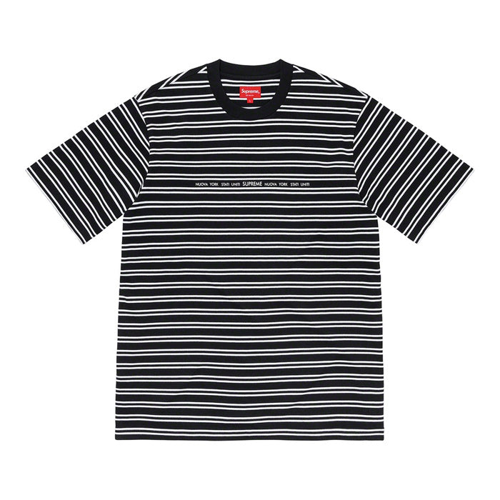 Supreme Stati Uniti Stripe S/S Top- Black