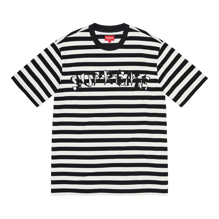 Supreme Stripe Appliqué S/S Top- Black