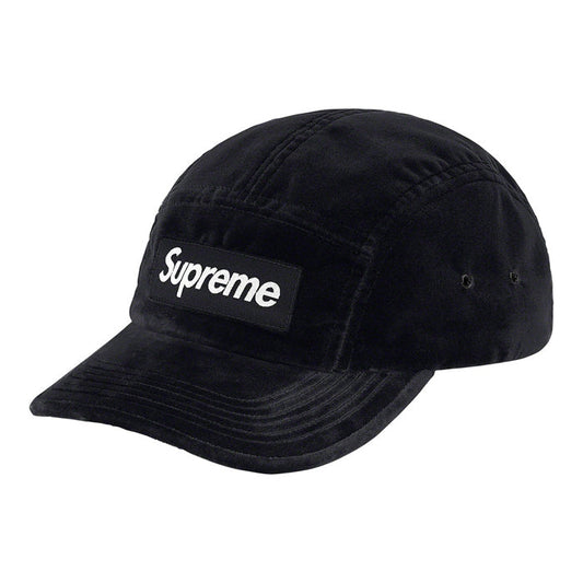 Supreme Velvet Camp Cap- Black