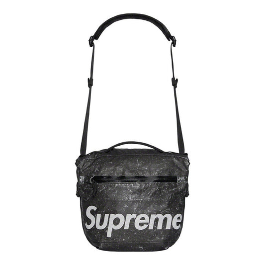 Supreme Waterproof Reflective Speckled Shoulder Bag- Black