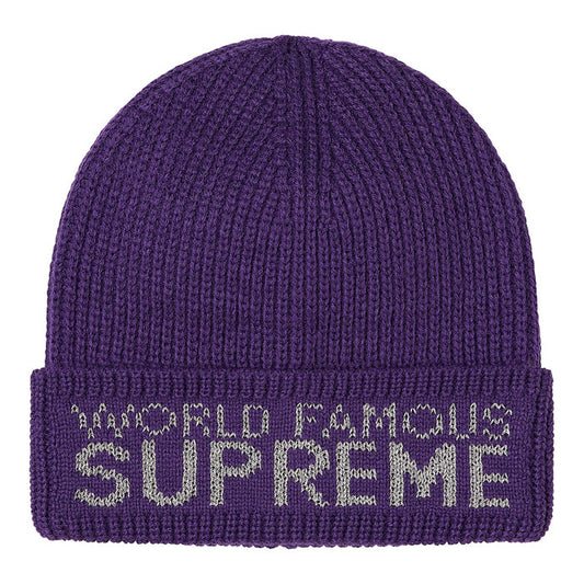 Supreme World Famous Beanie- Dark Purple