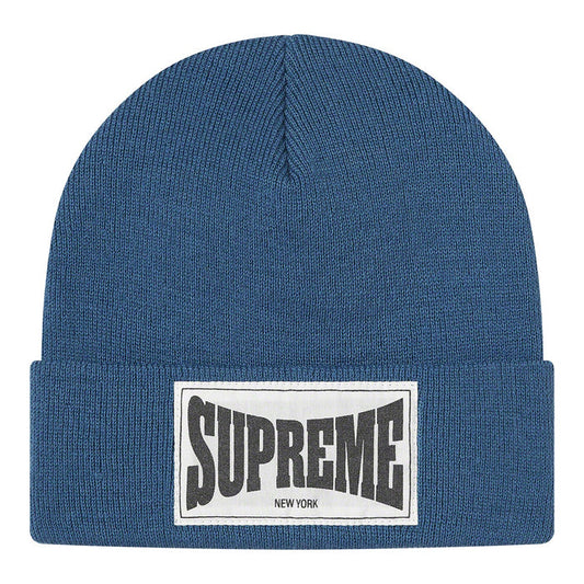 Supreme Woven Label Beanie- Slate