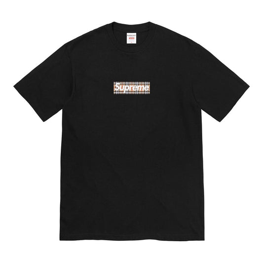 Supreme®/Burberry® Box Logo Tee- Black