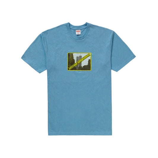 Supreme Greetings from NY Tee- Light Slate